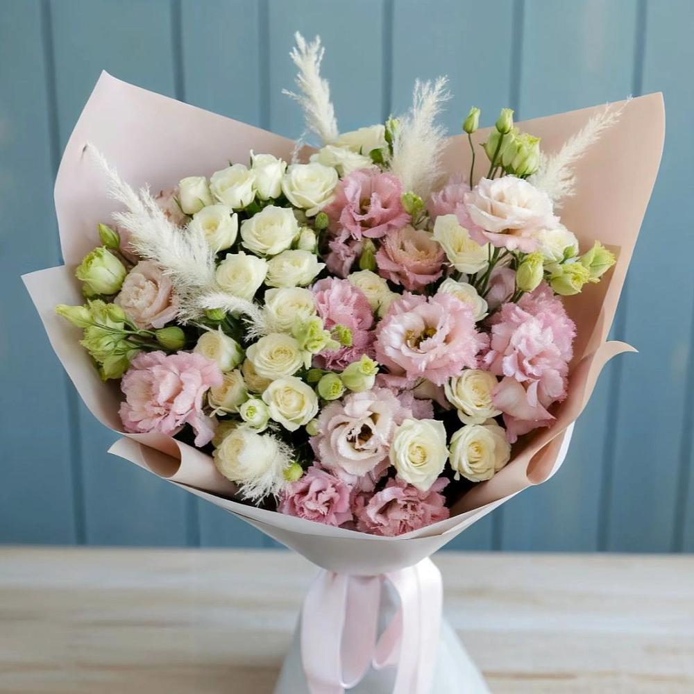 Букет цветов из: Альстромерии и Розы в Копанской