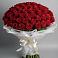 Букет 101 Красная роза Блэк Мэджик в Копанской