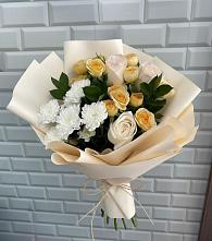 Букет цветов из:  Розы и Хризантемы #REPLACE_PRED# Копанской