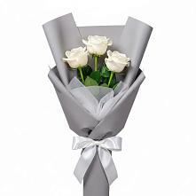 Букет 3 белые розы #REPLACE_PRED# Копанской