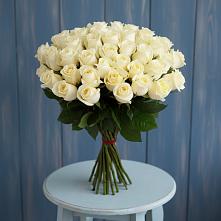 Букет 51 Белая роза Эдлесс Лав в Копанской