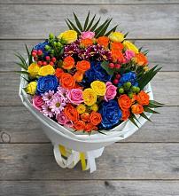 Букет цветов из:  Розы и Хризантемы в Копанской