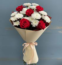 Букет цветов из:  Розы и Хризантемы в Копанской