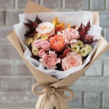 Букет цветов из:  Гвоздики, Хризантемы и Розы в Копанской
