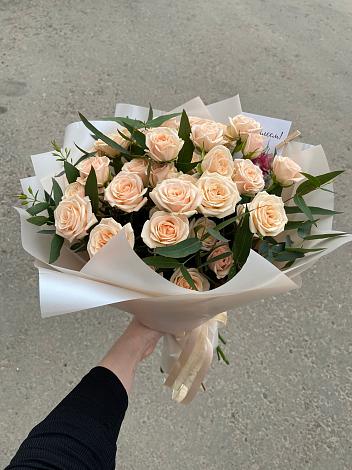 Букет Кремовые розы Латте в Копанской