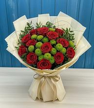 Букет цветов из:  Розы и Хризантемы в Копанской