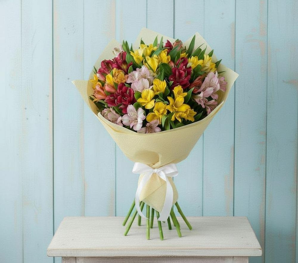 Букет цветов из: Альстромерии в Копанской