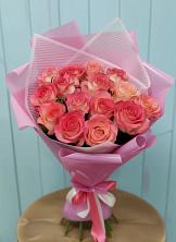 Букет 15 Розовых роз Равель в Копанской